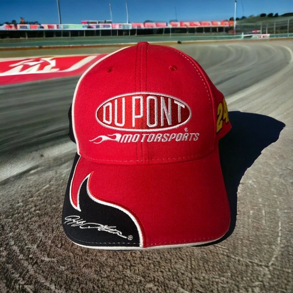 DuPont Motorsport a Winners Circle Jeff Gordon #24 Cap Adjustable Dad Hat Flames - Picture 1 of 8
